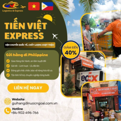 ✈ Dịch vụ vận chuyển quốc tế chuyên nghiệp với giá siêu tốt mọi thời điểm ! 👉 Nhận vận chuyển đa dạng mặt hàng - quần áo, thực phẩm, mỹ phẩm, kể cả hàng khó 🎯 Thời gian vận chuyển nhanh chỉ từ 4-6 ngày là nhận hàng tận nhà 🎯 Tư vấn miễn phí 24/7, miễn phí nhãn mác, bao bì, đóng thùng chuẩn hãng bay 🎯 Hệ thống chi nhánh rộng khắp, phục vụ bạn ở bất cứ đâu 🎯 An tâm với dịch vụ chuyên nghiệp: Hỗ trợ thủ tục hải quan và tư vấn lựa chọn đúng để hàng được đến nơi an toàn và trọn vẹn 🌍 Tại sao bạn không tận dụng cơ hội này để gửi hàng kinh doanh, tiêu dùng hoặc chăm sóc người thân và bạn bè đang ở nước ngoài! 🔺 Đừng chần chừ! Liên hệ ngay với chúng tôi để tìm hiểu thêm về giá cả và cách thức gửi hàng. Hãy lựa chọn sự tiết kiệm và tin cậy với Tiến Việt Express.