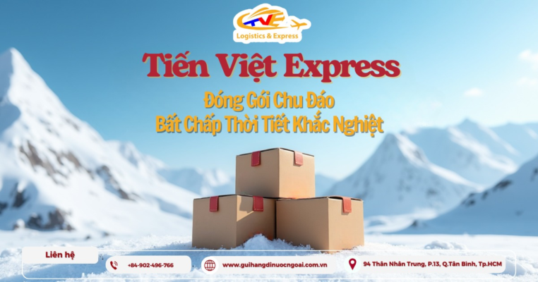 ĐÓNG GÓI CHU ĐÁO, BẤT CHẤP THỜI TIẾT KHẮC NGHIỆT ❄️📦 ❄️ MÙA ĐÔNG ĐÃ GÕ CỬA KHẮP NƯỚC MỸ! Những cơn bão tuyết không chỉ làm tê liệt giao thông mà còn là thử thách lớn với việc vận chuyển hàng hóa quốc tế. Bạn đang lo ngại kiện hàng của mình sẽ bị ảnh hưởng bởi thời tiết khắc nghiệt? ✨ Đừng lo! 𝐓𝐢𝐞̂́𝐧 𝐕𝐢𝐞̣̂𝐭 𝐄𝐱𝐩𝐫𝐞𝐬𝐬 chính là giải pháp hoàn hảo dành cho bạn. 🛡️ Đóng gói siêu an toàn: Từng kiện hàng được bảo vệ kỹ lưỡng với chất liệu chống nước, chống ẩm, đảm bảo không bị thấm dù đối mặt với bão tuyết lớn nhất. ⏱️ Theo dõi hành trình trực tiếp: Bạn có thể kiểm tra trạng thái kiện hàng bất cứ lúc nào, từ khâu vận chuyển cho đến khi đến tận tay người nhận. 🌨️ Phù hợp mọi điều kiện thời tiết: 𝐓𝐢𝐞̂́𝐧 𝐕𝐢𝐞̣̂𝐭 𝐄𝐱𝐩𝐫𝐞𝐬𝐬 chủ động điều chỉnh dịch vụ theo tình hình thời tiết thực tế, cam kết tối ưu hóa hành trình vận chuyển. 📞 Hỗ Trợ 24/7: Đội ngũ chăm sóc khách hàng nhiệt tình, luôn sẵn sàng hỗ trợ bạn bất cứ lúc nào.