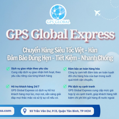 GỬI HÀNG SIÊU TỐC VIỆT - HÀN VỚI GPS GLOBAL EXPRESS 🚀 🌟 Gửi hàng đi Hàn Quốc chưa bao giờ dễ dàng và an toàn đến vậy! Với dịch vụ GPS Global Express, bạn không chỉ tiết kiệm thời gian mà còn hoàn toàn yên tâm về chất lượng và sự nhanh chóng. Đừng để việc gửi hàng trở thành nỗi lo, hãy để chúng tôi lo phần còn lại! 💼 TẠI SAO CHỌN GPS GLOBAL EXPRESS? ✅ DỊCH VỤ GIAO NHẬN THEO YÊU CẦU Chúng tôi cam kết mang đến dịch vụ vận chuyển cực kỳ linh hoạt, phù hợp với mọi yêu cầu của khách hàng. Dù là hàng nhỏ, nhẹ hay những món đồ lớn, cồng kềnh, GPS Global Express đều có giải pháp phù hợp giúp bạn gửi hàng một cách dễ dàng nhất. ✅ ĐẢM BẢO AN TOÀN HÀNG HÓA Sự an toàn của hàng hóa luôn là ưu tiên hàng đầu của chúng tôi. Mỗi gói hàng sẽ được đóng gói cẩn thận, và trong suốt quá trình vận chuyển, bạn sẽ hoàn toàn yên tâm với sự chăm sóc chu đáo và kiểm tra chặt chẽ để đảm bảo mọi món đồ đều đến tay người nhận an toàn. ✅ HỖ TRỢ KHÁCH HÀNG 24/7 Chúng tôi hiểu rằng bạn có thể cần hỗ trợ bất cứ lúc nào, vì vậy đội ngũ chăm sóc khách hàng của GPS Global Express luôn sẵn sàng giải đáp mọi thắc mắc và cập nhật thông tin về đơn hàng của bạn một cách nhanh chóng và chính xác nhất. ✅ PHÍ DỊCH VỤ CẠNH TRANH Với GPS Global Express, bạn không chỉ nhận được dịch vụ chất lượng mà còn tiết kiệm được chi phí vận chuyển. Chúng tôi cung cấp mức giá hợp lý, giúp bạn tối ưu hóa ngân sách mà vẫn đảm bảo giao hàng đúng hẹn và an toàn. 🎁 ƯU ĐÃI ĐẶC BIỆT 🔥 Giảm giá hấp dẫn khi gửi hàng quốc tế 🎀 Quà tặng đặc biệt dành cho khách hàng thân thiết của 𝐆𝐏𝐒 𝐆𝐥𝐨𝐛𝐚𝐥 𝐄𝐱𝐩𝐫𝐞𝐬𝐬! 🆓 Tư vấn miễn phí từ đội ngũ chuyên gia giàu kinh nghiệm, giúp bạn lựa chọn giải pháp vận chuyển hoàn hảo nhất! 📩 LIÊN HỆ NGAY ĐỂ ĐƯỢC TƯ VẤN VÀ BÁO GIÁ ƯU ĐÃI NHẤT! 💬 Liên Hệ Với Chúng Tôi Nếu bạn có bất kỳ câu hỏi nào hoặc cần hỗ trợ, đừng ngần ngại liên hệ với chúng tôi. Đội ngũ chăm sóc khách hàng của 𝐆𝐏𝐒 𝐆𝐥𝐨𝐛𝐚𝐥 𝐄𝐱𝐩𝐫𝐞𝐬𝐬 luôn sẵn sàng phục vụ bạn 24/7. 🏢 Địa chỉ: HCM: 93 Trần Văn Dư, Phường 13, Quận Tân Bình, TP HCM HN: Tầng 2, Số 8, Ngõ 38 Phố Đặng Thùy Trâm, Phường Dịch Vọng Hậu, Quận Cầu Giấy, TP Hà Nội Cần Thơ: Số 520 Nguyễn Văn Linh, Long Hoà, Bình Thuỷ, TP Cần Thơ An Giang: Số 5, Đường Hùng Vương, Thị trấn Tri Tôn, Tỉnh An Giang 📞 Hotline: +84-334-936-969 🌐 Web: gpsglobalexpress.com 📧 Email: info@gpsglobalexpress.com Với kinh nghiệm lâu năm trong ngành vận chuyển quốc tế, GPS Global Express cam kết mang đến dịch vụ vận chuyển nhanh chóng, hiệu quả và an toàn, để bạn không phải lo lắng về bất kỳ khâu nào trong quá trình gửi hàng. #GPSGlobalExpress #GuiHangQuocTe #NhanhChongAnToan #DichVuChuyenPhatNhanh #VanchuyenToanCau #VậnChuyểnQuốcTế #GửiHàngTết #FreePickup #DHL #FedEx #UPS #TNT #GuiHangDiUc #guihangsingapore #vanchuyensinagpore #gpsglobalexpress #giaohangsieutoc #vanchuyenuytin #chuyenphatnhanhnhatban #vanchuyenhangnhatban #guihangnhatban #vanchuyenhanghanquoc #guihanghanquoc