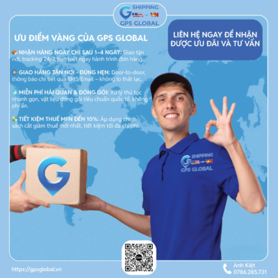GPS GLOBAL – ƯU ĐIỂM VƯỢT TRỘI KHI NHẬP HÀNG TỪ MỸ VỀ VIỆT NAM 🌍 ✨ ƯU ĐIỂM VÀNG CỦA GPS GLOBAL EXPRESS: 📦 NHẬN HÀNG NGAY CHỈ SAU 1–4 NGÀY: Giao tận nơi, tracking 24/7, bạn biết ngay hành trình đơn hàng. 🎯 GIAO HÀNG TẬN NƠI - ĐÚNG HẸN: Door-to-door, thông báo chi tiết qua SMS/Email – không lo thất lạc. 🛃 MIỄN PHÍ HẢI QUAN & ĐÓNG GÓI: Xử lý thủ tục nhanh gọn, vật liệu đóng gói tiêu chuẩn quốc tế, không phí ẩn. 💸 TIẾT KIỆM THUẾ MFN ĐẾN 10%: Áp dụng chính sách cắt giảm thuế mới nhất, tiết kiệm tối đa chi phí. 📞 LIÊN HỆ NGAY – ĐỪNG ĐỂ KHOẢNG CÁCH NGĂN YÊU THƯƠNG! 📞 Hotline Việt Nam: 028 3535 7576 📞Hotline Quốc tế: +1 (469) 288 5021 🌐 Web: gpsglobal.vn 🏢 Địa chỉ: HCM: 93 Trần Văn Dư, Phường 13, Quận Tân Bình, TP HCM HN: Tầng 2, Số 8, Ngõ 38 Phố Đặng Thùy Trâm, Phường Dịch Vọng Hậu, Quận Cầu Giấy, TP Hà Nội Cần Thơ: Số 520 Nguyễn Văn Linh, Long Hoà, Bình Thuỷ, TP Cần Thơ An Giang: Số 5, Đường Hùng Vương, Thị trấn Tri Tôn, Tỉnh An Giang 👉 COMMENT "GPS" HOẶC INBOX NGAY – ĐỘI NGŨ CHUYÊN NGHIỆP SẼ LIÊN HỆ BẠN SỚM NHÂT!! #GPSGlobal #GuiHangQuocTe #NhanhChongAnToan #DichVuChuyenPhatNhanh #VanchuyenToanCau #VậnChuyểnQuốcTế #GửiHàngTết #FreePickup #DHL #FedEx #UPS #TNT #GuiHangDiUc #guihangsingapore #vanchuyensinagpore #gpsglobal #giaohangsieutoc #vanchuyenuytin #chuyenphatnhanhnhatban #vanchuyenhangnhatban #guihangnhatban #vanchuyenhanghanquoc #guihanghanquoc #yensaotraogui #ketnoiyeuthuong #vanchuyenyensaoquocte #guiyensaodinuocngoai