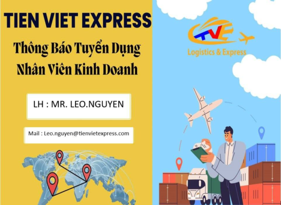 TUYỂN DỤNG SALES CHUYỂN PHÁT NHANH TẠI CHI NHÁNH HÀ NỘI. Tìm Đồng Đội Vị trí Sales : số lượng 4 💥Mô tả công việc: - Tìm kiếm và hỗ trợ khách hàng dựa trên data công ty cung cấp. - Tìm kiếm khách hàng, tư vấn các giải pháp liên quan đến dịch vụ giao nhận, vận chuyển, hàng hóa XNK, dịch vụ Logistics vận chuyển đường biền, đường hàng không quốc tế, dịch vụ hải quan - Lập kế hoạch, phát triển mạng lưới khách hàng mới và duy trì quan hệ kinh doanh khách hàng hiện tại. - Theo dõi, hỗ trợ giải quyết các vấn đề phát sinh trong quá trinh cung cấp dịch vụ. - Hoàn thành chỉ tiêu về doanh số, lợi nhuận đề ra. - Theo dõi công nợ khách hàng ✅Yêu cầu công việc: - Không yêu cầu kinh nghiệm, hỗ trợ đào tạo ứng viên mới ra trường. - Tôt Nghiêp Cao đẳng, Đại học ngành kinh doanh liên quan đến kinh tế. - Biết ngoại ngữ là một lợi thế - Có kỹ năng làm việc độc lập, sắp xếp công việc. - Thân thiện, năng động, tích cực và ham học hỏi 🌟Quyền lợi: - Công ty sẽ cung cấp data khách hàng để hỗ trợ trong việc tiếp cận khách hàng - Đóng BHXH theo quy định của Pháp luật và các chế độ phúc lợi khác theo quy định - Được đào tạo, hoàn thiện và nâng cao kiến thức và kỹ năng chuyên môn - Làm việc trong môi trường thân thiện, chuyên nghiệp, năng động và phát triển. - Lương khởi điểm: 5.500.000 – 10.000.000 + Hoa hồng. - Du lịch 1 lần / năm. CV gửi đến Mail : Leo.nguyen@tienvietexpress.com 💥Tiến Việt Express - Chuyển phát nhanh Quốc Tế 🏢Địa chỉ: 🏠Địa chỉ HCM : 94 Thân Nhân Trung , Phường 13 ,Quận Tân Bình , Tp Hồ Chí Minh 🏠Địa chỉ HN :Số 8/38 Đặng Thùy Trâm ,Cầu Giấy , Tp.Hà Nội 🏠Địa chỉ Cần Thơ: 520 Nguyễn Văn Linh, Phường Long Hoà, Bình Thuỷ, TP Cần Thơ 🏠Địa chỉ An Giang : Số 5,Đường Hùng Vương, Thị trấn Tri Tôn, Tỉnh An Giang