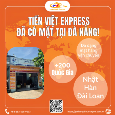 Đà Nẵng ơi, Tiến Việt Express chính thức có mặt để phục vụ nhu cầu gửi hàng đi nước ngoài của bạn đây! 👋 Tiến Việt Express mang đến giải pháp vận chuyển tối ưu cho quý khách hàng khu vực miền Trung. 🤝 ✅ Tìm kiếm một dịch vụ uy tín, đảm bảo hàng hóa an toàn. ✅ Mong muốn hàng đến tay người nhận đúng hẹn, không lo thất lạc. ✅ Cần sự hỗ trợ tận tâm, chuyên nghiệp từ đội ngũ nhân viên. Tiến Việt Express đều có thể đáp ứng các dịch vụ gửi hàng đi Nhật - Hàn - Đài và hơn 200+ quốc gia khác: ✔️ Thủ tục nhanh chóng, đơn giản. ✔️ Giá cả cạnh tranh, minh bạch. ✔️ Theo dõi lộ trình hàng hóa dễ dàng. ✔️ Đội ngũ tư vấn nhiệt tình, chu đáo. 📞LIÊN HỆ NGAY ĐỂ ĐƯỢC HỖ TRỢ 📞 Hotline Hỗ Trợ : +84-283-636-9693 - Hỗ trợ mọi thắc mắc. 🏢 Mạng lưới rộng khắp: HCM: 94 Thân Nhân Trung, P.13, Q.Tân Bình, Tp.HCM. Hà Nội: Số 8 Ngõ 38 Đặng Thùy Trâm, Phường Dịch Vọng Hậu, Quận Cầu Giấy, Hà Nội. 🆕📍Đà Nẵng: 11 Trường Thi 5, Phường Hòa Thuận Tây, Quận Hải Châu , TP.Đà Nẵng. Cần Thơ: 520 Nguyễn Văn Linh, Phường Long Hoà, Bình Thuỷ, TP Cần Thơ. An Giang: Số 5 đường Hùng Vương, thị trấn Tri Tôn, tỉnh An Giang. Quét mã QR: Dễ dàng truy cập thông tin và theo dõi đơn hàng chỉ với một lần chạm. 👉 COMMENT HOẶC INBOX – NHẬN BÁO GIÁ SIÊU TỐC NGAY HÔM NAY! 📢#TienVietExpress #GuiHangQuocTe #VanChuyenQuocTe #GửiHàngQuốcTế #ChuyểnPhátQuốcTế #DịchVụChuyểnPhátNhanhQuốcTế #NhanhChong #AnToan #UyTin #ChuyenNghiep #GiaRe #GửiHàngSiêuTốc #TheoDõiĐơnHàng247 #MiễnPhíĐóngGói #VậnChuyểnAnToàn #FreePickup #Express #GuiHangDiNuocNgoaiGiaRe #GuiHangDiMy #GuiHangDiCanada #GuiHangDiUc #FedEx #DHL #UPS #TNT #GiaTocVanChuyen #guihangsingapore #vanchuyensinagpore #tienvietexpress #giaohangsieutoc #vanchuyenmalaysia #guihangnhatban #chuyenphatnhanhnhatban #vanchuyenhangnhatban #guihanghanquoc #chuyenphatnhanhhanquoc #yensaonganvang #vanchuyenyensao #yensaodinuocngoai #shipyensaoquocte #chuyenphatnhanhnhatban #vanchuyenhangnhatban