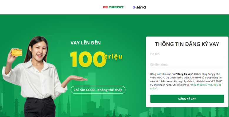 FE CREDIT giờ có chương trình vay online 100%, chỉ cần CCCD là đủ, không cần chứng minh thu nhập. Hồ sơ duyệt nhanh, nhân viên gọi hỗ trợ, ok là giải ngân thẳng vào tài khoản, cực tiện cho anh em/chị em bận rộn. Đối tượng: từ 22 – 45 tuổi, không nợ xấu, sống tại các thành phố lớn (HN, HCM, Bình Dương, Đà Nẵng, Cần Thơ, Hải Phòng...). Anh em pubs chạy offer này trên Permate thì hoa hồng 2.5%/đơn giải ngân thành công, cookies 30 ngày, last click ghi nhận. Lưu ý: chỉ tính khi khách được giải ngân và nội dung quảng bá phải đúng chính sách (không spam, không dùng keyword brand).