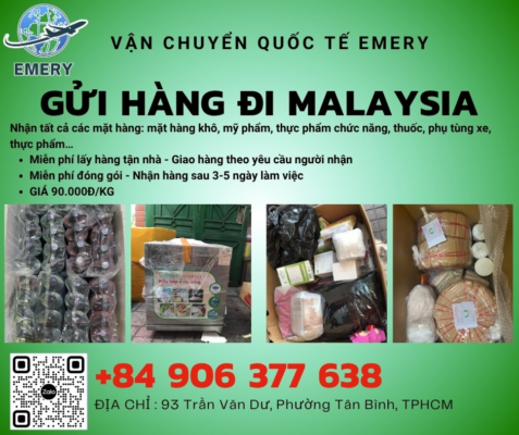 GỬI HÀNG ĐI MALAYSIA GIÁ RẺ – UY TÍN TẠI EMERY EXPRESS! “Đường xa không bằng gửi chậm, hàng gửi không nhanh bằng EMERY Express!” ✈ Bạn cần gửi quà, tài liệu, hay hàng kinh doanh sang MALAYSIA? Đừng lo, EMERY Express có ngay giải pháp: ✈ Giao hàng nhanh, đúng như dự kiến ✈ Miễn phí đóng gói nhãn mác, hút chân không,... ✈ Có nhiều dịch vụ và nhiều mức giá để bạn lựa chọn ✈ Hỗ trợ tư vấn chuyên nghiệp, thủ tục gọn lẹ ✈ Chỉ cần một cuộc gọi, hàng hóa của bạn sẽ được “bay” thẳng đến MALAYSIA mà không lo trễ hẹn! 𝐄𝐌𝐄𝐑𝐘 𝑬𝒙𝒑𝒓𝒆𝒔𝒔 – 𝑮𝒖̛̉𝒊 𝒏𝒉𝒂𝒏𝒉, 𝒂𝒏 𝒕𝒐𝒂̀𝒏, 𝒈𝒊𝒂́ 𝒎𝒆̂̀𝒎, 𝒈𝒊𝒖́𝒑 𝒃𝒂̣𝒏 𝒌𝒆̂́𝒕 𝒏𝒐̂́𝒊 𝒚𝒆̂𝒖 𝒕𝒉𝒖̛𝒐̛𝒏𝒈 𝒎𝒐̣𝒊 𝒏𝒐̛𝒊! 📞 𝐇𝐎𝐓𝐋𝐈𝐍𝐄 : +84906 377 638 𝓜𝓼.𝓒𝓱𝓲 (𝐏𝐇𝐎𝐍𝐄/𝐙𝐀𝐋𝐎/𝐖𝐇𝐀𝐓𝐒𝐀𝐀𝐏/𝐕𝐈𝐁𝐄𝐑)