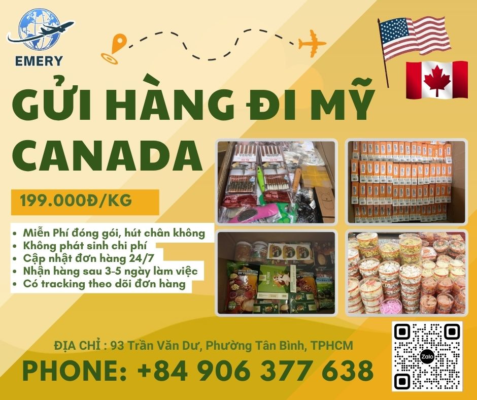Ship to the U.S., Canada, and countries around the world from Ho Chi Minh City! Contact for consultation: +84 906 377 638 (Ms. Chi) 👉 Prices starting from only 1xx,000 VND/kg 👉 Fast delivery in just 4–6 days, guaranteed on time 👉 Secure packaging to protect your items perfectly 👉 Transparent shipping rates, no hidden fees 👉 Customs support and 24/7 shipment tracking 👉 Accepting a wide range of goods — from easy to difficult items EMERY Express – your trusted partner for global connections made easy and affordable! Contact us today to experience professional international shipping to the U.S. EMERY COMPANY LIMITED – Flying in the World 📞 Phone: +84 906 377 638 (Ms. Chi) 📍 Shipping Address: 93 Tran Van Du Street, Tan Binh Ward, Ho Chi Minh City #internationalshipping #expressdelivery #emery #shipoverseas #shiptoMalaysia #shiptoKorea #VietnamKoreaShipping #shiptoUSA #shiptoCanada #shiptoPhilippines #cheapinternationalshipping #shiptoJapan #shiptotheUS #shiptotheUK #globaldelivery #lowcostshipping #DHL #UPS #FedEx #directroute #emeryexpress
