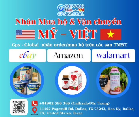 🇺🇸 BUY & SHIP PRODUCTS FROM THE U.S. TO VIETNAM WITH GPS GLOBAL 🇻🇳 Fast – Reliable – Affordable! Do you want to shop on Amazon, eBay, Apple, or other U.S. websites but... ❌ Don’t have an international payment card? ❌ Don’t have a U.S. address? ❌ Not sure how to ship to Vietnam? 👉 We’ll take care of everything for you! ✅ Purchase assistance for all U.S. products ✅ Quick & transparent quotation ✅ Delivery to Vietnam in just 7–10 days ✅ Package consolidation to help you save on shipping costs 📦 From branded goods, tech items, cosmetics, to supplements – we can buy and ship them all! 📞 Contact: +84 902 590 366 (Ms. Trang) GPS GLOBAL – SHIPPING FROM THE U.S. TO VIETNAM 📍 11462 Pagemill Rd, Dallas, TX 75243, United States, Texas