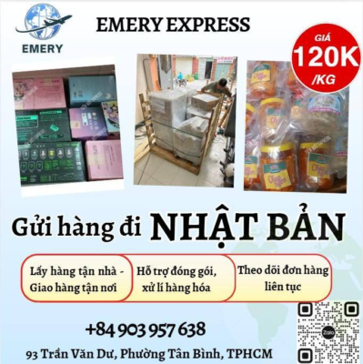 Emery Express – Shipping to Japan Made Easy 🇯🇵 💸 Only 120,000 VND/kg! 📦 From simple to difficult items – we ship them all! 🫑 Door-to-door service – We pick up at your place and deliver straight to the recipient. 🫑 Free packaging – Carton boxes, vacuum sealing, and reinforced protection to ensure safety during transit. 🫑 Real-time order updates – Track your shipment anytime. 🫑 One-time payment – No hidden fees. 🫑 Special offer: The more you send, the cheaper it gets! 💥 🆘 Call now: +84 903 957 638 (Ms. Uyen) for consultation and support! ================================ EMERY INTERNATIONAL SHIPPING 🏡 Ho Chi Minh City: 93 Tran Van Du Street, Tan Binh Ward, HCMC 🏡 Hanoi: No. 8, Alley 38 Dang Thuy Tram Street, Dich Vong Hau Ward, Cau Giay District, Hanoi 🏡 Can Tho: 520 Nguyen Van Linh Street, Long Hoa Ward, Binh Thuy District, Can Tho City 🏡 An Giang: No. 5 Hung Vuong Street, Tri Ton Town, An Giang Province 🏡 Da Nang: No. 11 Truong Thi 5 Street, Hoa Thuan Tay Ward, Hai Chau District, Da Nang City 📞 Hotline: +84 903 957 638 (Call/Zalo) – Ms. Uyen 🌐 Website: https://emeryshipping.blogspot.com/ #EmeryExpress #shiptoJapan #affordableshipping #internationalshipping #fastdelivery #overseasshipping #doortodoor #emeryshipping #shiptoJapancheap #shippingservice