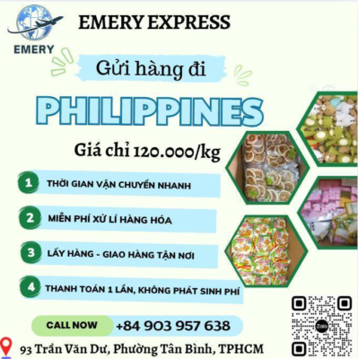 Emery Express – International Shipping Services 🌎 🚀 Ship to the Philippines with Emery Express – Only 195,000 VND/kg! 💥 When you ship with Emery Express, you’ll receive: 🤝 Door-to-door service – Free pickup in Ho Chi Minh City & Hanoi 🤝 Free packaging support – cartons, labels, vacuum sealing, etc. 🤝 Customs clearance assistance for smooth delivery 🤝 Delivery straight to the recipient’s hands 🤝 24/7 consultation and customer support 📞 Contact us via Hotline/Zalo: +84 903 957 638 (Ms. Uyen) for free quotes and advice! ========================= EMERY INTERNATIONAL SHIPPING 🏡 Ho Chi Minh City: 93 Tran Van Du Street, Tan Binh Ward, HCMC 🏡 Hanoi: No. 8, Alley 38 Dang Thuy Tram Street, Dich Vong Hau Ward, Cau Giay District, Hanoi 🏡 Can Tho: 520 Nguyen Van Linh Street, Long Hoa Ward, Binh Thuy District, Can Tho City 🏡 An Giang: No. 5 Hung Vuong Street, Tri Ton Town, An Giang Province 🏡 Da Nang: No. 11 Truong Thi 5 Street, Hoa Thuan Tay Ward, Hai Chau District, Da Nang City 📞 Hotline: +84 903 957 638 (Call/Zalo) – Ms. Uyen 🌐 Website: https://emeryshipping.blogspot.com/ #EmeryExpress #shiptoPhilippines #affordableshipping #internationalshipping #fastdelivery #overseasshipping #expressshipping #door2door #shippingfromVietnam