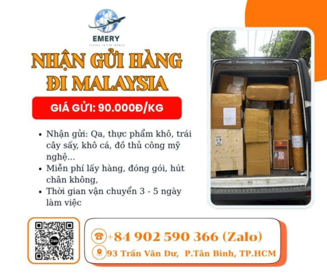 🚀 SUPER FAST – SUPER AFFORDABLE SHIPPING TO MALAYSIA! 🇻🇳✈️🇲🇾 📦 We ship clothes, food, cosmetics, business goods, and more! 💸 From only 90,000 VND/kg – Door-to-door delivery in 3–5 days! 🎁 Free services: professional packaging, vacuum sealing, and labeling 🔍 24/7 tracking – monitor your shipment anytime ✅ Safe – Fast – Best Price Guaranteed! 📞 Contact Ms. Trang: +84 902 590 366 for the best support 💬 — 🌏 EMERY EXPRESS – INTERNATIONAL SHIPPING SERVICE 🏢 HCMC: 93 Trần Văn Dư, Tân Bình District 🏢 Hanoi: 38/8 Đặng Thùy Trâm, Cầu Giấy District 📞 Hotline: +84 902 590 366 🌐 Website: https://emeryshipping.blogspot.com/