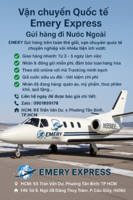 ✈️🇺🇸 GỬI HÀNG ĐI MỸ NHANH CHÓNG – AN TOÀN – TIẾT KIỆM 🇺🇸✈️ ĐƠN VỊ GỬI HÀNG ĐI NƯỚC NGOÀI UY TÍN GIÁ RẺ EMERY - BAY TRÊN TOÀN THẾ GIỚI 📦 EMERY EXPRESS – GỬI YÊU THƯƠNG ĐẾN NGƯỜI THÂN TẠI MỸ Bạn đang tìm một dịch vụ gửi hàng đi Mỹ uy tín, tiện lợi và giá hợp lý? 👉 EMERY Express chính là lựa chọn hàng đầu với dịch vụ hỗ trợ tối đa cho khách hàng: 🔹 Nhận hàng tận nhà – Không cần đi đâu xa, chúng tôi đến tận nơi 🔹 Đóng gói miễn phí, chuẩn quốc tế – Bảo vệ hàng hóa an toàn 🔹 Theo dõi hành trình dễ dàng – Cung cấp mã tracking theo dõi 24/7 🔹 Giao hàng nhanh chóng – Từ 3 đến 7 ngày là hàng đã đến tay người thân tại Mỹ 💥 Ưu đãi đặc biệt: ✅ Hỗ trợ tư vấn và báo giá nhanh qua hotline hoặc tin nhắn ✅ Phục vụ chu đáo từ khâu nhận hàng đến khi giao tận tay người nhận 📞 Liên hệ ngay để được hỗ trợ nhanh nhất: [CN Hồ Chí Minh] Sales 1: 0902 590 366 Ms Trang Sales 2: 0906 377 638 Ms Chi Sales 3: 0903 957 638 Ms Uyên Sales 4 : 0937 606 439 Mr Sơn Sales 5 : 0399 094 876 Ms Lam CN : Hà Nội Sales 01 : 0901 899178 Mr Nguyễn Xuân Thanh Sales 02 : +84 971 544 527 Ms Yến Sales 03 : 090 318 74 54 Mr Vận Sales 04 : 0979861596 Mr Bình Sales 05 : 0977 455 988 Ms Phương 𝐂𝐎̂𝐍𝐆 𝐓𝐘 𝐓𝐍𝐇𝐇 𝐄𝐌𝐄𝐑𝐘 - 𝑭𝒍𝒚𝒊𝒏𝒈 𝒊𝒏 𝒕𝒉𝒆 𝒘𝒐𝒓𝒍𝒅 Fanpage : Công ty TNHH EMERY - EMERY Company Limited 💙 Emery Express – Chuyên nghiệp trong từng kiện hàng, gửi trọn niềm tin đến khắp mọi nơi! HỆ THỐNG GỬI HÀNG ĐI NƯỚC NGOÀI EMERY EXPRESS Địa chỉ: - Chi nhánh Hà Nội: Số 8 Ngõ 38 Đặng Thùy Trâm , Phường Dịch Vọng Hậu, Quận Cầu Giấy, TP.Hà Nội. - Chi nhánh Hồ Chí Minh: 93 Trần Văn Dư , Phường 13, Quận Tân Bình, TP.HCM . - Chi nhánh Đà Nẵng : 11 Trường Thi 5 , Hòa Thuận Tây, Hải Châu, Đà Nẵng. - Chi Nhánh Cần Thơ: 520 Nguyễn Văn Linh, Phường Long Hoà, Bình Thuỷ, TP Cần Thơ . Hotline: 0901899178 _ Chi nhánh An Giang : Số 5 đường Hùng Vương, Thị Trấn Tri Tôn, Tỉnh An Giang. Hotline/Zalo/Viber: 0901 899 178 Call Center Support : 1900 299 293 EXT 101 Website : https://banxangdao.com/ #emeryexpresshanoi #guihangdinuocngoaihanoi #vanchuyenquoctehanoi #guihangdinuocngoaiganday #guihanghanoi #emeryexpress #chuyenphatquocte #dichvuchuyenphatnhanh #vanchuyenquocte #shiphanghanoi #shiphangdinuocngoaiganday #vanchuyenganday #guihanghanoiganday0901899178 #banxangdao