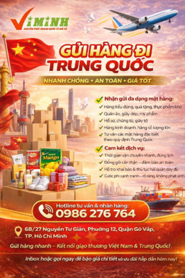 🇨🇳✈️ GỬI HÀNG ĐI TRUNG QUỐC – NHANH CHÓNG • AN TOÀN • GIÁ TỐT ✈️🇨🇳 Bạn đang cần gửi hàng đi Trung Quốc cho người thân, đối tác, người kinh doanh hay xưởng sản xuất? 👉 Chúng tôi cung cấp dịch vụ vận chuyển quốc tế uy tín, hỗ trợ trọn gói – thủ tục nhanh gọn. 🔹 Nhận gửi đa dạng mặt hàng: ✔️ Hàng tiêu dùng, quà tặng, thực phẩm khô ✔️ Quần áo, giày dép, mỹ phẩm ✔️ Hồ sơ, chứng từ, giấy tờ ✔️ Hàng kinh doanh, hàng số lượng lớn ✔️ Tư vấn các mặt hàng đặc biệt theo quy định Trung Quốc 🔹 Cam kết dịch vụ: 🚀 Thời gian vận chuyển nhanh, đúng lịch 📦 Đóng gói cẩn thận – đảm bảo an toàn 📝 Hỗ trợ khai báo & thủ tục hải quan đầy đủ 💰 Cước phí cạnh tranh – rõ ràng, không phát sinh 📞 Hotline tư vấn & nhận hàng: 0986 276 764 🏠 Địa chỉ: 68/27 Nguyễn Tư Giản, Phường 12, Quận Gò Vấp, TP. Hồ Chí Minh ✨ Gửi hàng nhanh – Kết nối giao thương Việt Nam & Trung Quốc! 📩 Inbox hoặc gọi ngay để được báo giá chi tiết và ưu đãi hấp dẫn hôm nay!