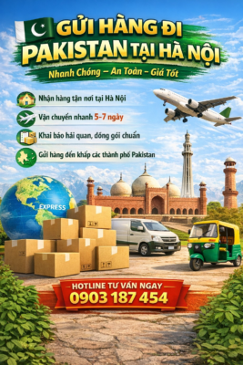 🇵🇰✈️ SHIPPING TO PAKISTAN FROM HANOI – FAST, SAFE & AFFORDABLE ✈️🇵🇰 Are you looking to send goods from Hanoi to Pakistan for your relatives, international students, overseas workers, or business partners? 👉 We provide reliable, professional, and on-time international shipping services to Pakistan, offering full A–Z support from pickup to final delivery. 📦 WE ACCEPT A WIDE VARIETY OF CARGO: Documents, paperwork, and certificates Gifts, personal items, and luggage Dried food products (in compliance with customs regulations) Cosmetics and consumer goods Commercial goods, samples, and business shipments 🚀 WHY CHOOSE OUR PAKISTAN SHIPPING SERVICE FROM HANOI? ✅ Door-to-door pickup in Hanoi ✅ Fast transit time: 5–7 days ✅ Professional packing & customs declaration support ✅ 24/7 shipment tracking ✅ Competitive, transparent pricing – no hidden fees 🌍 DELIVERY TO ALL MAJOR CITIES IN PAKISTAN: Karachi Lahore Islamabad Rawalpindi Faisalabad 👉 And all provinces across Pakistan 📞 CONTACT US NOW FOR CONSULTATION & QUOTATION: Hotline: +84 903 187 454 📌 Free consultation – fast quotation – dedicated support 📍 SHIPPING TO PAKISTAN FROM HANOI – Connecting internationally, delivering peace of mind with every shipment! #quangngaiexpress #Pakistan #angiangexpress #bacgiangexpress #baccanexpress #baclieuexpress #bacninhexpress #bentreexpress #binhdinhexpress #binhduongexpress #binhphuocexpress #binhthuanexpress #caobangexpress #canthoexpress #danangexpress #daklakexpress #daknongexpress #dienbienexpress #dongnaiexpress #dongthapexpress #gialaiexpress #hagiangexpress #haiduongexpress #haiphongexpress #hanamexpress #hanoiexpress #hatinhexpress #hoabinhexpress #hungyenexpress #khanhhoaexpress #kiengiangexpress #kontumexpress