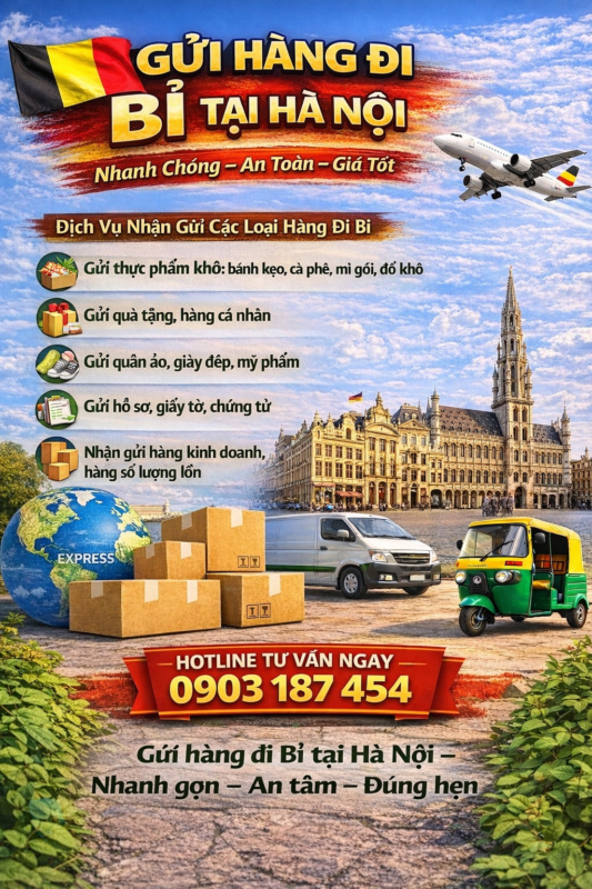 🇧🇪✈️ SHIPPING TO BELGIUM FROM HANOI – FAST, SAFE & AFFORDABLE ✈️🇧🇪
Are you looking to send goods from Hanoi to Belgium for your relatives, international students, or business partners?
Do you need a reliable shipping company in Hanoi with door-to-door support, simple procedures, and fast transit times?
👉 We specialize in shipping to Belgium from Hanoi, offering a professional process, competitive pricing, and absolute safety for all types of cargo.
✅ OUR BELGIUM SHIPPING SERVICES INCLUDE:
📦 Dried food products: snacks, coffee, instant noodles, dried foods (in compliance with EU regulations)
🎁 Gifts and personal items
👕👟 Clothing, footwear, and cosmetics
📄 Documents, paperwork, and certificates
📦 Commercial goods and bulk shipments
🚀 WHY CHOOSE OUR BELGIUM SHIPPING SERVICE FROM HANOI?
✔️ Door-to-door pickup in Hanoi
✔️ Professional packing in accordance with international standards
✔️ Full customs declaration & clearance support
✔️ Fast transit time: 5–7 days
✔️ Transparent and clear shipment tracking
✔️ Door-to-door delivery across Belgium
🌍 DELIVERY TO ALL MAJOR CITIES IN BELGIUM:
Brussels
Antwerp
Ghent
Bruges
Liège
👉 And all other areas throughout Belgium
💰 COMPETITIVE RATES – TRANSPARENT CONSULTATION
Clear quotations based on weight and cargo type
Attractive offers for frequent shippers
No hidden charges guaranteed
📞 HOTLINE FOR CONSULTATION & QUOTATION:
👉 +84 903 187 454
📍 SHIPPING TO BELGIUM FROM HANOI – Fast – Secure – On-time
Contact us today for detailed support and the best available offers!
#angiangexpress #bacgiangexpress #baccanexpress #baclieuexpress #bacninhexpress #bentreexpress #binhdinhexpress #binhduongexpress #binhphuocexpress #binhthuanexpress #caobangexpress #canthoexpress #danangexpress #daklakexpress #daknongexpress #dienbienexpress #dongnaiexpress #dongthapexpress #gialaiexpress #hagiangexpress #haiduongexpress #haiphongexpress #hanamexpress #hanoiexpress #hatinhexpress #hoabinhexpress #hungyenexpress #khanhhoaexpress #kiengiangexpress #kontumexpress