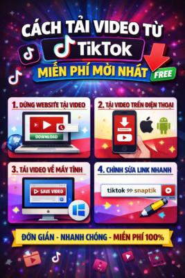 Bạn có thể tải video TikTok trực tiếp trong ứng dụng nếu người tạo cho phép, hoặc dùng các trang web/ứng dụng bên thứ ba như SSSTikTok, Musicaldown https://ssstik.io/vi, https://ssstik.io/vi,, X2Convert, SnapTik, hoặc Ytop1 để tải video không có logo bằng cách sao chép liên kết và dán vào công cụ đó. Cách 1: Tải trực tiếp trong ứng dụng TikTok (nếu có) Mở video bạn muốn tải trên TikTok. Nhấn vào biểu tượng Chia sẻ (Share) ở bên cạnh video. Chọn Lưu video (Save video). Nếu không thấy tùy chọn này, người tạo đã tắt tính năng tải xuống. Cách 2: Dùng website (tải video không có logo) Sao chép link: Mở video TikTok, nhấn nút Chia sẻ, chọn Sao chép liên kết (Copy link). Truy cập website: Mở trình duyệt, truy cập các trang như SSSTikTok (ssstik.io/vi), X2Convert (thegioididong.com), Musicaldown (musicaldown.com), hoặc SnapTik (fptshop.com.vn). Dán link: Dán liên kết vừa sao chép vào ô trống trên trang web. Tải xuống: Nhấn nút Tải xuống (Download) và chọn tùy chọn Không logo (Without Watermark). Cách 3: Dùng ứng dụng bên thứ ba (ví dụ: TikPlus) Tải và mở ứng dụng như TikPlus (có thể tìm trong cửa hàng ứng dụng). Sao chép link video TikTok như Bước 1 ở trên. Mở ứng dụng TikPlus và dán link vào để tải video.