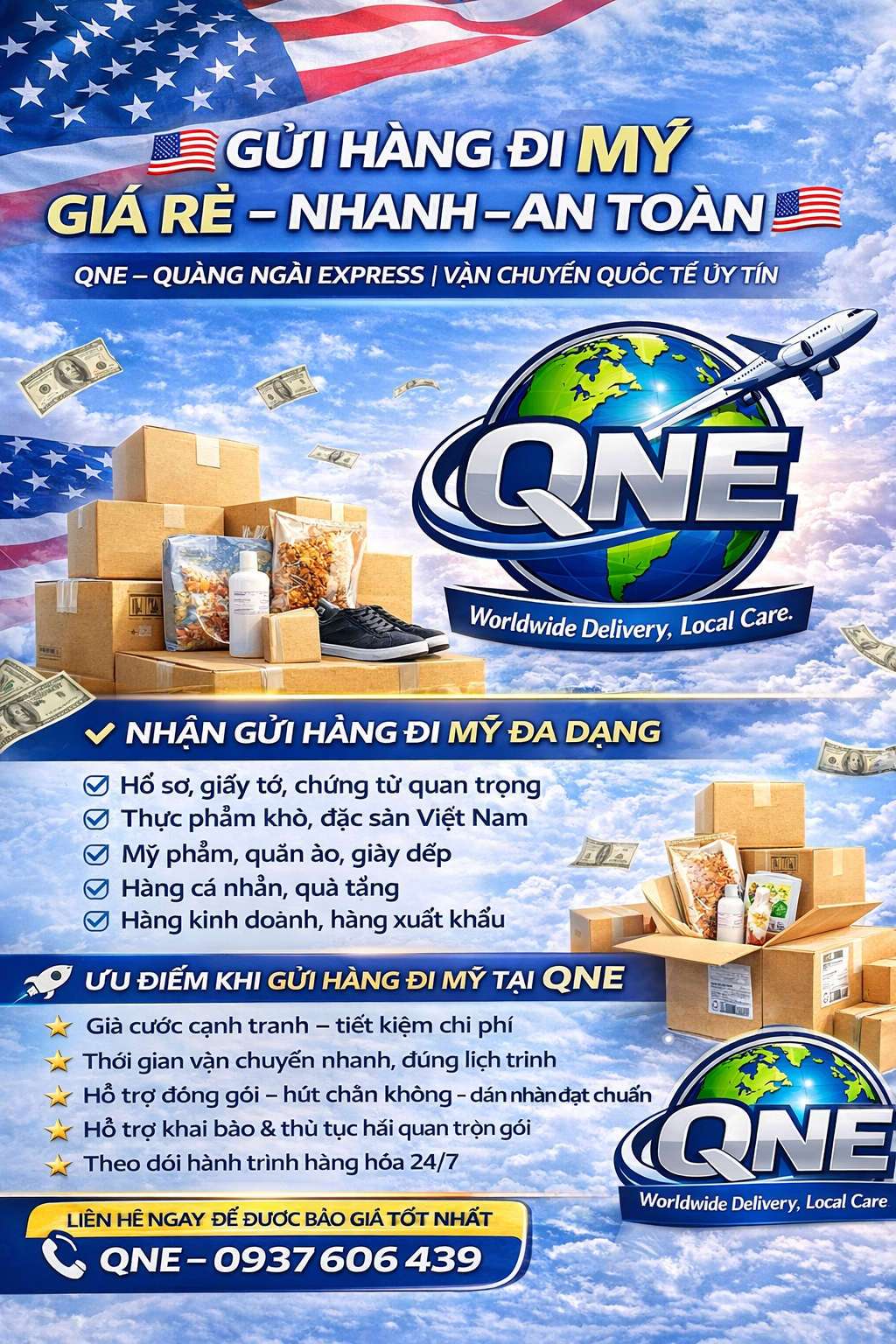🇺🇸✈️ GỬI HÀNG ĐI MỸ GIÁ RẺ – NHANH – AN TOÀN ✈️🇺🇸 QNE – QUẢNG NGÃI EXPRESS | VẬN CHUYỂN QUỐC TẾ UY TÍN Bạn đang cần gửi hàng đi Mỹ cho người thân, bạn bè hay đối tác kinh doanh nhưng lo lắng về giá cước cao, thủ tục phức tạp? 👉 QNE – Quảng Ngãi Express mang đến giải pháp gửi hàng đi Mỹ GIÁ RẺ – AN TÂM TUYỆT ĐỐI! ________________________________________ 📦 NHẬN GỬI HÀNG ĐI MỸ ĐA DẠNG ✅ Hồ sơ, giấy tờ, chứng từ quan trọng ✅ Thực phẩm khô, đặc sản Việt Nam ✅ Mỹ phẩm, quần áo, giày dép ✅ Hàng cá nhân, quà tặng ✅ Hàng kinh doanh, hàng xuất khẩu ________________________________________ 🚀 ƯU ĐIỂM KHI GỬI HÀNG ĐI MỸ TẠI QNE ⭐ Giá cước cạnh tranh – tiết kiệm chi phí ⭐ Thời gian vận chuyển nhanh, đúng lịch trình ⭐ Hỗ trợ đóng gói – hút chân không – dán nhãn đạt chuẩn ⭐ Hỗ trợ khai báo & thủ tục hải quan trọn gói ⭐ Theo dõi hành trình hàng hóa 24/7 ________________________________________ 💙 QNE – QUẢNG NGÃI EXPRESS CAM KẾT ✔️ Hàng đi an toàn – giao tận tay người nhận ✔️ Minh bạch chi phí – không phát sinh ✔️ Tư vấn rõ ràng trước khi gửi ________________________________________ 📞 LIÊN HỆ NGAY ĐỂ ĐƯỢC BÁO GIÁ TỐT NHẤT QNE – QUẢNG NGÃI EXPRESS 📱 Hotline: 0937 606 439 / 0704 679 939 👉 📌 Kho HCM: 68 Nguyễn Tử Giản, P. An Hội Tây, TP.HCM 👉 📌 Kho Hà Nội: Ngõ 28 Đại Linh, Quận Nam Từ Liêm, Hà Nội Website: https://quangngaiexpress76.blogspot.com/ 🌍 Worldwide Delivery – Local Care #QuangNgaiExpress #GuiHangDiNuocNgoai #GuiHangDiMy #GuiHangDiUc #GuiHangQuocTe #ChuyenPhatNhanh #GuiHangUyTin