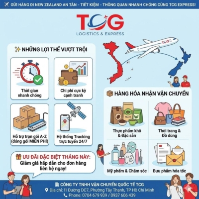 ✈️ GỬI HÀNG ĐI NEW ZEALAND AN TÀN – TIẾT KIỆM – THÔNG QUAN NHANH CHÓNG CÙNG TCG EXPRESS! Bạn đang tìm kiếm một dịch vụ chuyển phát nhanh uy tín để gửi các món quà quê hương, thực phẩm khô, đồ dùng cá nhân cho người thân, du học sinh đang sinh sống và học tập tại New Zealand? Bạn cần gửi hàng mẫu, tài liệu hỏa tốc cho đối tác kinh doanh tại Auckland, Wellington, Christchurch...? Hãy để Công ty TNHH Vận chuyển Quốc tế TCG đồng hành cùng bạn! Với mạng lưới vận chuyển chuyên nghiệp, chúng tôi cam kết mang lại giải pháp vận chuyển tối ưu, vượt qua các tiêu chuẩn kiểm dịch nghiêm ngặt của New Zealand một cách thuận lợi nhất. ✨ NHỮNG LỢI THẾ VƯỢT TRỘI KHI CHỌN TCG EXPRESS: Thời gian nhanh chóng: Kết nối các chuyến bay tối ưu, hàng hóa đến tận tay người nhận tại New Zealand chỉ từ 4 - 7 ngày làm việc (Door-to-Door). Chi phí cực kỳ cạnh tranh: Bảng giá minh bạch, tiết kiệm tối đa chi phí cho khách hàng, có chính sách giá ưu đãi lớn cho các kiện hàng cồng kềnh hoặc gửi số lượng lớn. Hỗ trợ trọn gói từ A-Z: Nhận hàng tận nơi, đóng gói thùng carton đạt chuẩn, hút chân không thực phẩm hoàn toàn MIỄN PHÍ. Tư vấn kỹ lưỡng danh mục hàng hóa theo quy định nghiêm ngặt của Bộ Công nghiệp Cơ bản New Zealand (MPI) để hạn chế rủi ro giữ hàng. Hệ thống Tracking trực tuyến: Cung cấp mã tracking cập nhật liên tục 24/7 giúp khách hàng chủ động kiểm tra lộ trình bưu kiện trực tuyến. 📦 TCG NHẬN VẬN CHUYỂN ĐA DẠNG CÁC MẶT HÀNG ĐI NEW ZEALAND: Thực phẩm khô & Đặc sản: Cà phê, trà, bánh tráng, các loại gia vị nêm nếm, hạt điều, mộc nhĩ... (Lưu ý: Hàng thực phẩm cần có nhãn mác rõ ràng và không chứa các thành phần bị cấm như thịt, trứng, sữa). Thời trang & Đồ dùng cá nhân: Quần áo, giày dép, túi xách, mũ nón, sách vở, quà lưu niệm... Mỹ phẩm & Chăm sóc sắc đẹp: Mỹ phẩm có thương hiệu rõ ràng, mặt nạ, dụng cụ làm nail, mi giả, tóc giả... Bưu phẩm hỏa tốc: Chứng từ, hồ sơ du học, giấy tờ cá nhân, hợp đồng thương mại quan trọng. 🎁 ƯU ĐÃI ĐẶC BIỆT THÁNG NÀY: Liên hệ ngay hôm nay để nhận báo giá chiết khấu ưu đãi cực tốt và được tư vấn đóng gói miễn phí cho tuyến New Zealand! 👉 Inbox ngay cho Fanpage hoặc gọi trực tiếp Hotline/Zalo để đội ngũ TCG hỗ trợ bạn nhanh chóng nhất! 🏢 CÔNG TY TNHH VẬN CHUYỂN QUỐC TẾ TCG 📍 Địa chỉ: 11 Đường DC7, Phường Tây Thạnh, TP. Hồ Chí Minh, Việt Nam 📞 Hotline/Zalo: 0704 679 939 / 0937 606 439 #TCGExpress #Vanchuyenquocte #GuihangdiNewZealand #ShiphangdiNewZealand #Guihanggiare #ChuyenphatnhanhNewZealand #Guihanghcm #GuihangdiNZ