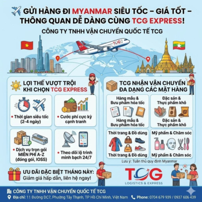 ✈️ GỬI HÀNG ĐI MYANMAR SIÊU TỐC – GIÁ TỐT – THÔNG QUAN DỄ DÀNG CÙNG TCG EXPRESS! Bạn cần gửi gấp chứng từ hỏa tốc, hàng mẫu thương mại cho đối tác, xưởng sản xuất tại Myanmar? Hay bạn muốn gửi các loại đặc sản, nhu yếu phẩm, quần áo cho người thân, bạn bè đang sinh sống và làm việc tại Yangon, Mandalay, Naypyidaw...? Myanmar là thị trường có những đặc thù riêng về thủ tục vận chuyển và thông quan, nhưng đừng lo lắng! Công ty TNHH Vận chuyển Quốc tế TCG mang đến cho bạn giải pháp chuyển phát nhanh đi Myanmar An toàn – Tối ưu – Tiết kiệm nhất. ✨ NHỮNG LỢI THẾ VƯỢT TRỘI KHI CHỌN TCG EXPRESS: Thời gian siêu tốc: Đường bay kết nối liên tục giúp bưu kiện của bạn đến nơi nhanh chóng chỉ từ 2 - 4 ngày làm việc (Door-to-Door). Cước phí cực kỳ cạnh tranh: Chính sách giá siêu tốt cho khu vực Đông Nam Á, chiết khấu sâu cho các lô hàng nặng, hàng cồng kềnh hoặc doanh nghiệp gửi hàng mẫu đều đặn. Dịch vụ hỗ trợ trọn gói miễn phí: Hỗ trợ đóng gói thùng carton đạt chuẩn và hút chân không thực phẩm hoàn toàn MIỄN PHÍ. Đội ngũ nhân viên giàu kinh nghiệm hỗ trợ chuẩn hóa chứng từ, khai báo hải quan để hàng hóa thông quan mượt mà, hạn chế tối đa rủi ro giữ hàng. Theo dõi lộ trình minh bạch: Cung cấp mã tracking trực tuyến cập nhật liên tục 24/7 giúp bạn dễ dàng kiểm tra tình trạng bưu kiện của mình từ lúc gửi đến khi giao tận tay. 📦 TCG NHẬN VẬN CHUYỂN ĐA DẠNG CÀC MẶT HÀNG ĐI MYANMAR: Hàng mẫu & Bưu phẩm hỏa tốc: Hồ sơ, chứng từ, tài liệu quan trọng, hàng mẫu thử nghiệm của doanh nghiệp, linh kiện, phụ liệu may mặc... Đặc sản & Thực phẩm khô: Cà phê, trà, bánh tráng, các loại hạt khô (hạt điều, hướng dương...), mì gói, gia vị Việt Nam... (Lưu ý: Hàng thực phẩm cần tuân thủ đúng quy định kiểm dịch). Thời trang & Phụ kiện: Quần áo, giày dép, túi xách, ví da, đồ dùng cá nhân, quà lưu niệm... Mỹ phẩm & Chăm sóc sắc đẹp: Kem dưỡng da, son môi, mặt nạ dưỡng chất, dụng cụ làm nail, mi giả, tóc giả... 🎁 ƯU ĐÃI ĐẶC BIỆT THÁNG NÀY: Nhận ngay ưu đãi giảm giá hấp dẫn và hỗ trợ đóng gói miễn phí khi liên hệ với TCG ngày hôm nay! 👉 Inbox ngay cho Fanpage hoặc gọi trực tiếp Hotline/Zalo để đội ngũ TCG tư vấn và đến lấy hàng tận nơi cho bạn! 🏢 CÔNG TY TNHH VẬN CHUYỂN QUỐC TẾ TCG 📍 Địa chỉ: 11 Đường DC7, Phường Tây Thạnh, TP. Hồ Chí Minh, Việt Nam 📞 Hotline/Zalo: 0704 679 939 / 0937 606 439 #TCGExpress #Vanchuyenquocte #GuihangdiMyanmar #ShiphangdiMyanmar #Guihanggiare #ChuyenphatnhanhMyanmar #Guihanghcm #GuihangdiBurma
