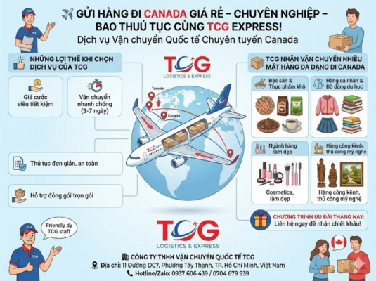 ✈️ GỬI HÀNG ĐI CANADA GIÁ RẺ – CHUYÊN NGHIỆP – BAO THỦ TỤC CÙNG TCG EXPRESS! Bạn đang có nhu cầu gửi thực phẩm quê nhà cho người thân, quà bánh cho du học sinh, hay bạn là chủ shop muốn mở rộng kinh doanh sang thị trường Canada (Toronto, Vancouver, Montreal...)? Hãy để Công ty TNHH Vận chuyển Quốc tế TCG đồng hành cùng bạn! Chúng tôi tự hào mang đến giải pháp vận chuyển tuyến Canada với dịch vụ trọn gói từ A-Z, xóa tan mọi rào cản về khoảng cách và thủ tục hải quan phức tạp. ✨ NHỮNG LỢI THẾ KHI CHỌN DỊCH VỤ CỦA TCG: Giá cước siêu tiết kiệm: Cam kết chi phí cạnh tranh hàng đầu thị trường, nhiều mức giá ưu đãi theo từng mốc ký (đặc biệt hấp dẫn với các kiện hàng nặng). Vận chuyển nhanh chóng: Lộ trình bay tối ưu giúp hàng hóa đến nơi chỉ từ 3 - 7 ngày làm việc, hỗ trợ giao hàng tận nhà (Door-to-Door). Thủ tục đơn giản, an toàn: Tư vấn chi tiết và hỗ trợ các chứng từ xuất nhập khẩu chuyên nghiệp. Cung cấp mã tracking cập nhật lộ trình minh bạch 24/7 để bạn chủ động theo dõi. Hỗ trợ đóng gói trọn gói: Đóng thùng carton kiên cố, hút chân không thực phẩm hoàn toàn MIỄN PHÍ. 📦 TCG NHẬN VẬN CHUYỂN NHIỀU MẶT HÀNG ĐA DẠNG ĐI CANADA: Đặc sản & Thực phẩm khô: Bánh tráng, tôm khô, mực khô, cá khô, cà phê, các loại trà, mứt, gia vị... Hàng cá nhân & Đồ dùng du học: Quần áo, giày dép, túi xách, sách vở, quà lưu niệm... Ngành hàng làm đẹp: Mỹ phẩm, dụng cụ làm nail, tóc giả, mi giả... Hàng cồng kềnh, thủ công mỹ nghệ: Tranh ảnh, tượng gỗ, đồ gốm sứ, nệm giường... 🎁 CHƯƠNG TRÌNH ƯU ĐÃI THÁNG NÀY: Liên hệ ngay hôm nay để được tư vấn lộ trình và nhận bảng giá chiết khấu đặc biệt dành cho tuyến Canada! 👉 Inbox ngay cho Fanpage hoặc gọi ngay số điện thoại hotline để đội ngũ TCG hỗ trợ bạn nhận hàng tận nơi nhanh chóng. 🏢 CÔNG TY TNHH VẬN CHUYỂN QUỐC TẾ TCG 📍 Địa chỉ: 11 Đường DC7, Phường Tây Thạnh, TP. Hồ Chí Minh, Việt Nam 📞 Hotline/Zalo: 0937 606 439 / 0704 679 939 #TCGExpress #Vanchuyenquocte #GuihangdiCanada #ShiphangdiCanada #Guihanggiare #Guihanghcm #Gửi_hàng_đi_Canada #ChuyenphatnhanhCanada