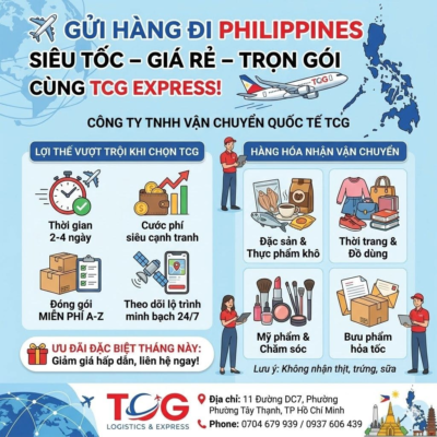 ✈️ GỬI HÀNG ĐI PHILIPPINES SIÊU TỐC – GIÁ RẺ – TRỌN GÓI CÙNG TCG EXPRESS! Bạn cần gửi bưu phẩm, tài liệu gấp hay vận chuyển hàng hóa cho người thân, đối tác tại Philippines? Bạn là chủ doanh nghiệp, chủ shop online đang muốn tìm kiếm giải pháp logistics uy tín, cước phí tối ưu để xuất khẩu hàng hóa sang Manila, Cebu, Davao... thuận lợi? Hãy để Công ty TNHH Vận chuyển Quốc tế TCG đồng hành cùng bạn! Chúng tôi tự hào mang đến dịch vụ chuyển phát nhanh đi Philippines Chuyên nghiệp – An toàn – Tiết kiệm hàng đầu thị trường. ✨ NHỮNG LỢI THẾ VƯỢT TRỘI KHI CHỌN TCG EXPRESS: Thời gian toàn trình cực nhanh: Chặng bay ngắn, lịch bay cố định liên tục giúp hàng hóa đến nơi chỉ từ 2 - 4 ngày làm việc (Door-to-Door). Cước phí siêu cạnh tranh: Mức giá ưu đãi đặc biệt cho khu vực Đông Nam Á, chiết khấu cực sâu cho các kiện hàng lớn hoặc các đối tác gửi hàng định kỳ. Dịch vụ hỗ trợ miễn phí từ A-Z: Hỗ trợ nhận hàng tận nơi và đóng gói thùng carton chuẩn hãng, hút chân không thực phẩm hoàn toàn MIỄN PHÍ. Đội ngũ am hiểu thị trường, hỗ trợ làm thủ tục khai báo hải quan nhanh chóng. An tâm tuyệt đối: Cung cấp mã tracking trực tuyến cập nhật 24/7 giúp bạn dễ dàng theo dõi lộ trình bưu kiện của mình từ lúc gửi đến khi giao tận tay người nhận. 📦 TCG NHẬN VẬN CHUYỂN ĐA DẠNG CÁC MẶT HÀNG ĐI PHILIPPINES: Đặc sản & Thực phẩm khô: Bánh tráng, trà, cà phê, các loại hạt (hạt điều, hướng dương...), gia vị, đồ khô quê nhà... Thời trang & Đồ dùng cá nhân: Quần áo, giày dép, túi xách, ví da, phụ kiện thời trang... Mỹ phẩm & Chăm sóc sắc đẹp: Kem dưỡng da, serum, mặt nạ, dụng cụ làm nail, mi giả, tóc giả... Hàng mẫu & Bưu phẩm hỏa tốc: Hồ sơ, tài liệu, chứng từ quan trọng, hàng mẫu thử nghiệm của doanh nghiệp. 🎁 ƯU ĐÃI ĐẶC BIỆT THÁNG NÀY: Nhận ngay báo giá ưu đãi tốt nhất và hỗ trợ tư vấn lộ trình miễn phí khi liên hệ với TCG ngay hôm nay! 👉 Inbox ngay cho Fanpage hoặc gọi trực tiếp Hotline để đội ngũ TCG hỗ trợ bạn nhận đơn nhanh chóng! 🏢 CÔNG TY TNHH VẬN CHUYỂN QUỐC TẾ TCG 📍 Địa chỉ: 11 Đường DC7, Phường Tây Thạnh, TP. Hồ Chí Minh, Việt Nam 📞 Hotline/Zalo: 0704 679 939 / 0937 606 439 #TCGExpress #Vanchuyenquocte #GuihangdiPhilippines #ShiphangdiPhilippines #Guihanggiare #ChuyenphatnhanhPhilippines #Guihanghcm #GuihangdiPhil
